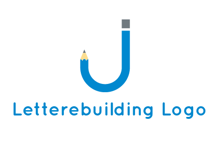 pencil forming letter j graphic