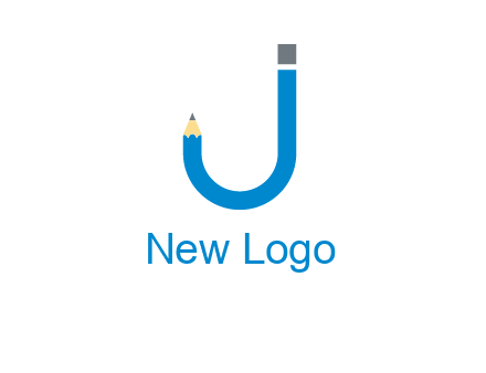 pencil forming letter j graphic
