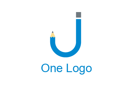 pencil forming letter j graphic