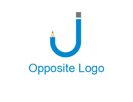 pencil forming letter j graphic