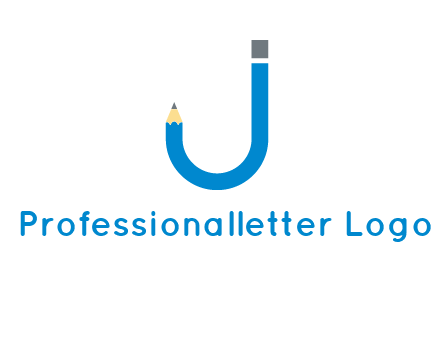 pencil forming letter j graphic