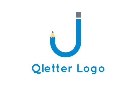 pencil forming letter j graphic