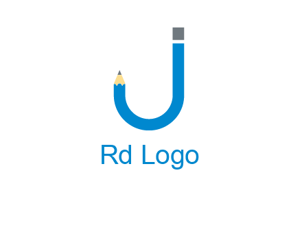 pencil forming letter j graphic