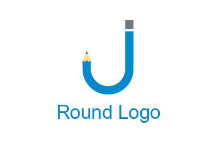 pencil forming letter j graphic