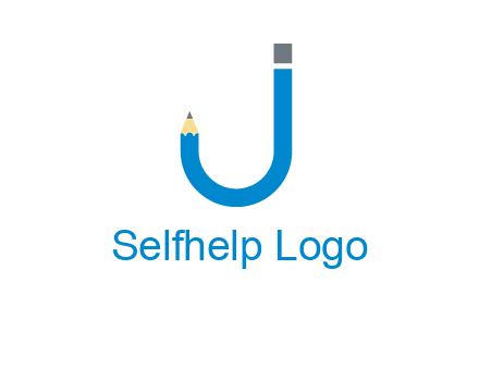pencil forming letter j graphic