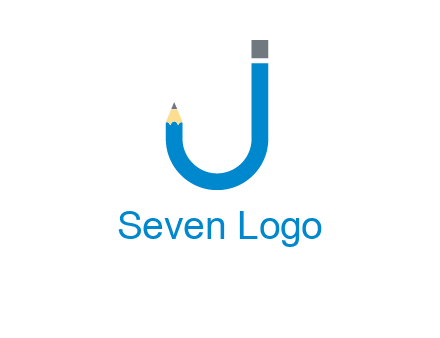 pencil forming letter j graphic
