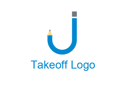 pencil forming letter j graphic