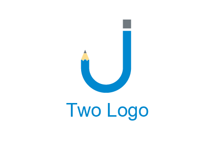 pencil forming letter j graphic