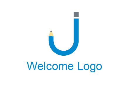 pencil forming letter j graphic