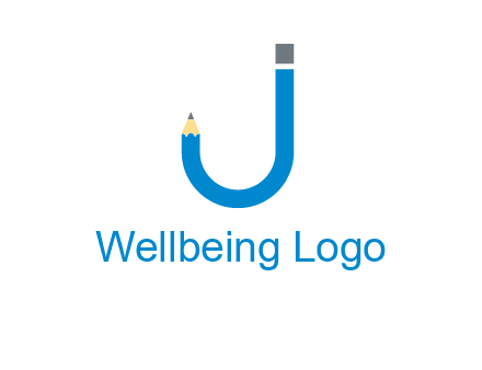 pencil forming letter j graphic