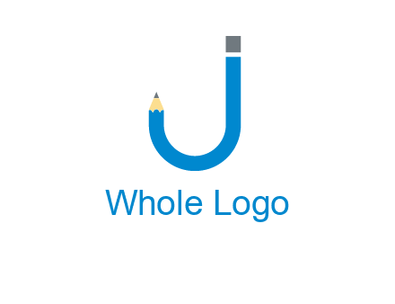 pencil forming letter j graphic