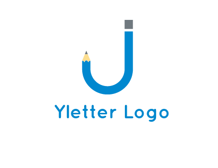 pencil forming letter j graphic