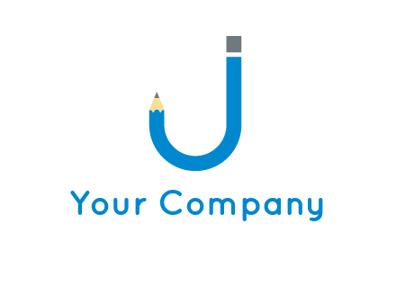 pencil forming letter j graphic