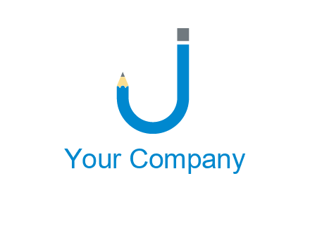 pencil forming letter j graphic