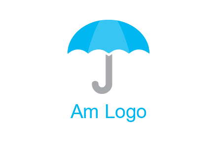 letter j incorporated with umbrella logo