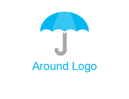 letter j incorporated with umbrella logo