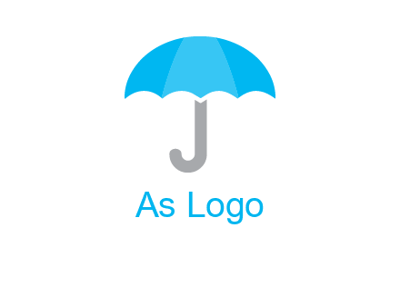 letter j incorporated with umbrella logo