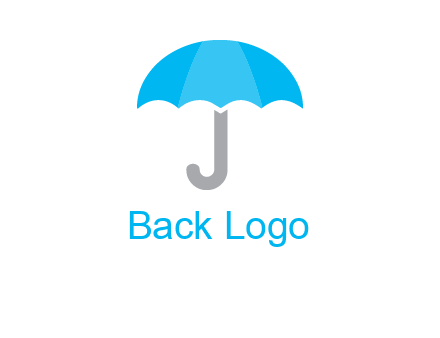 letter j incorporated with umbrella logo