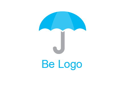 letter j incorporated with umbrella logo