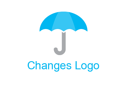 letter j incorporated with umbrella logo