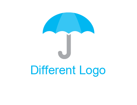 letter j incorporated with umbrella logo