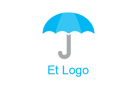 letter j incorporated with umbrella logo