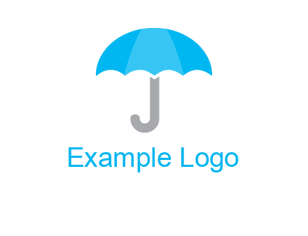 letter j incorporated with umbrella logo