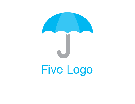 letter j incorporated with umbrella logo