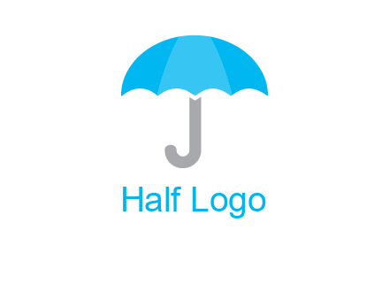 letter j incorporated with umbrella logo