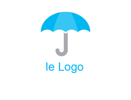letter j incorporated with umbrella logo
