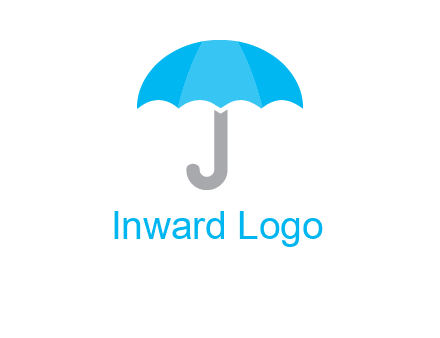 letter j incorporated with umbrella logo