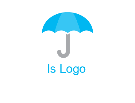letter j incorporated with umbrella logo