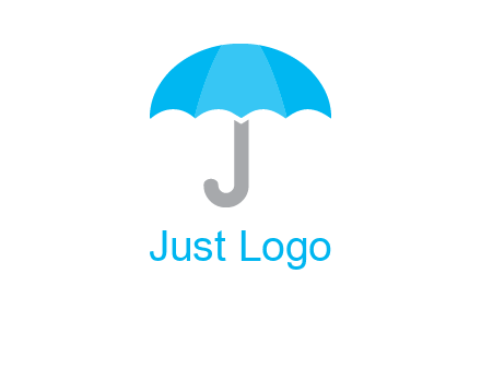 letter j incorporated with umbrella logo