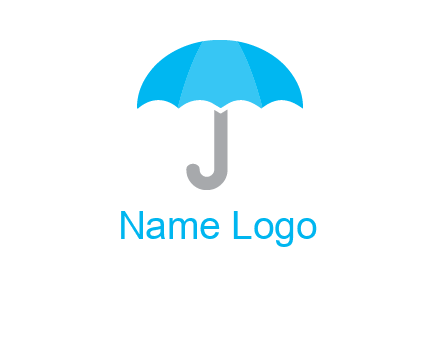 letter j incorporated with umbrella logo