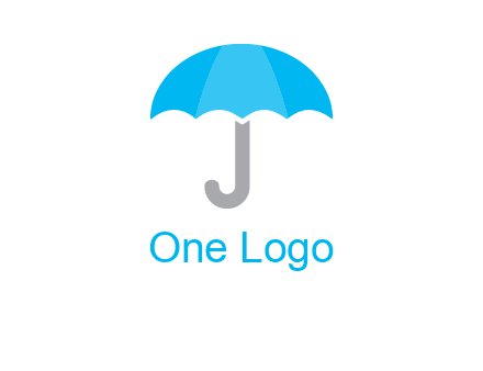 letter j incorporated with umbrella logo