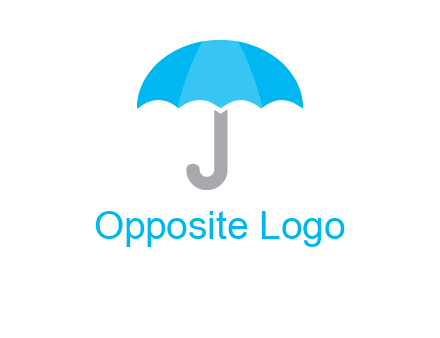 letter j incorporated with umbrella logo