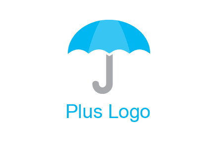 letter j incorporated with umbrella logo