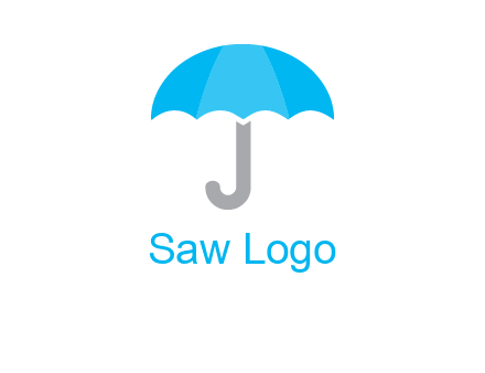 letter j incorporated with umbrella logo