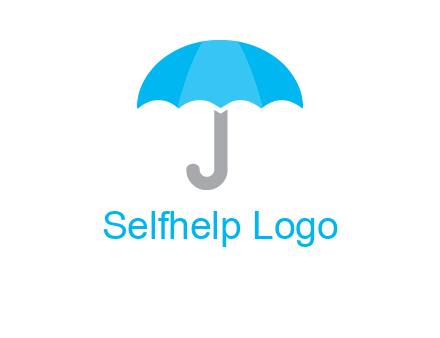 letter j incorporated with umbrella logo