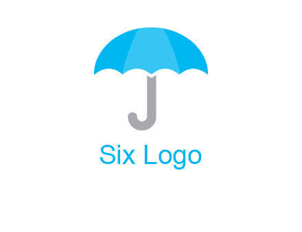 letter j incorporated with umbrella logo