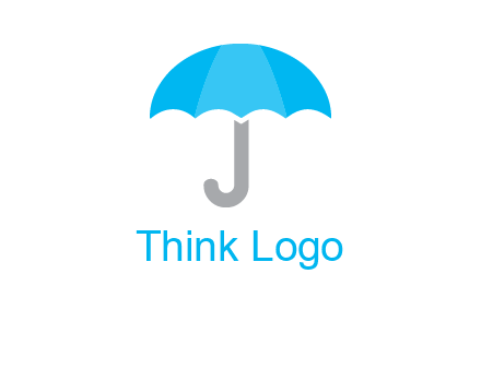 letter j incorporated with umbrella logo