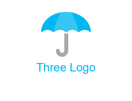 letter j incorporated with umbrella logo