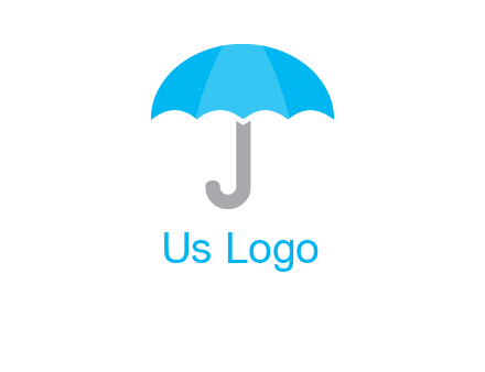letter j incorporated with umbrella logo
