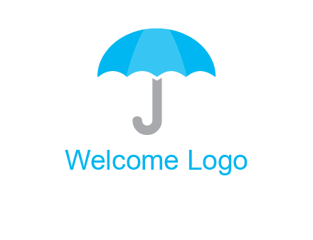 letter j incorporated with umbrella logo