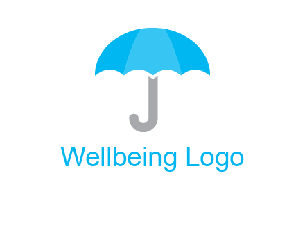 letter j incorporated with umbrella logo