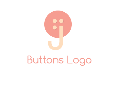 letter j placed in front of a button logo