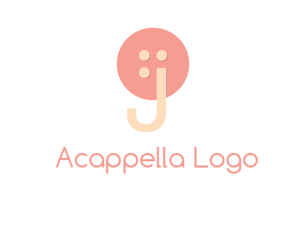 letter j placed in front of a button logo