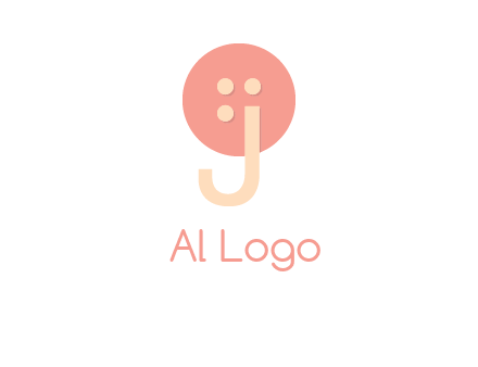 letter j placed in front of a button logo