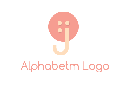 letter j placed in front of a button logo