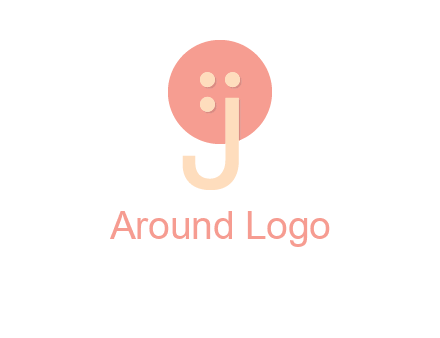 letter j placed in front of a button logo